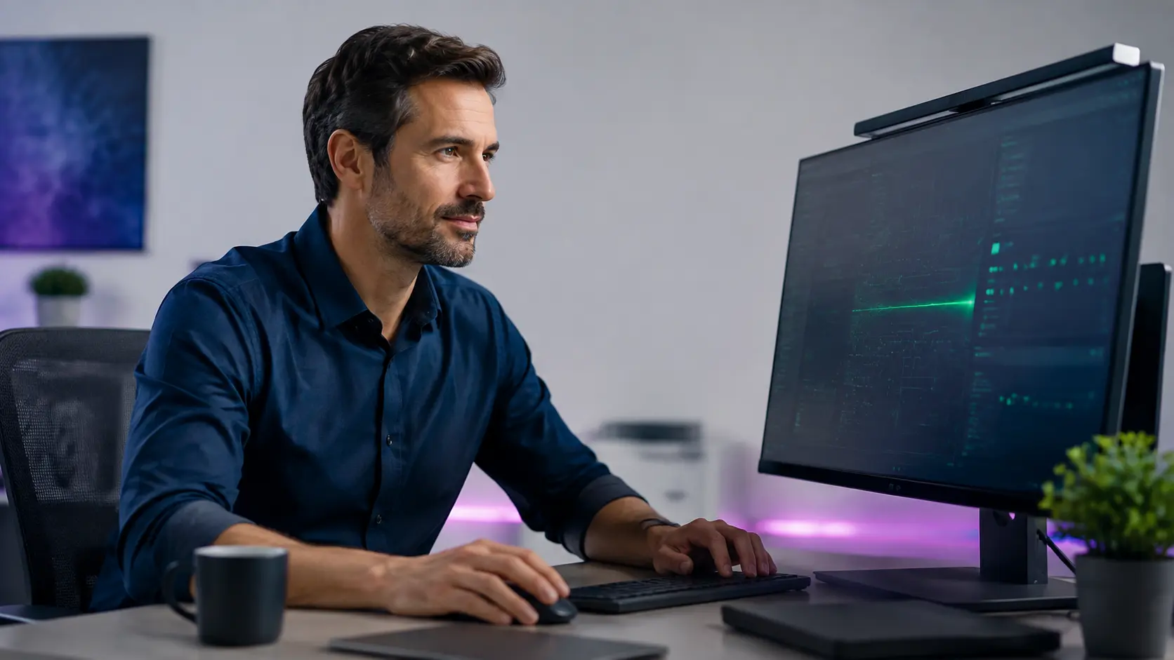 Especialista resolviendo una emergencia en un sitio web
